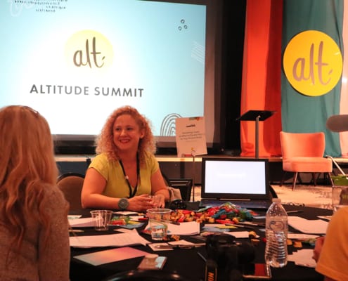 Andrea Guevara speaking at Alt Summit Oasis